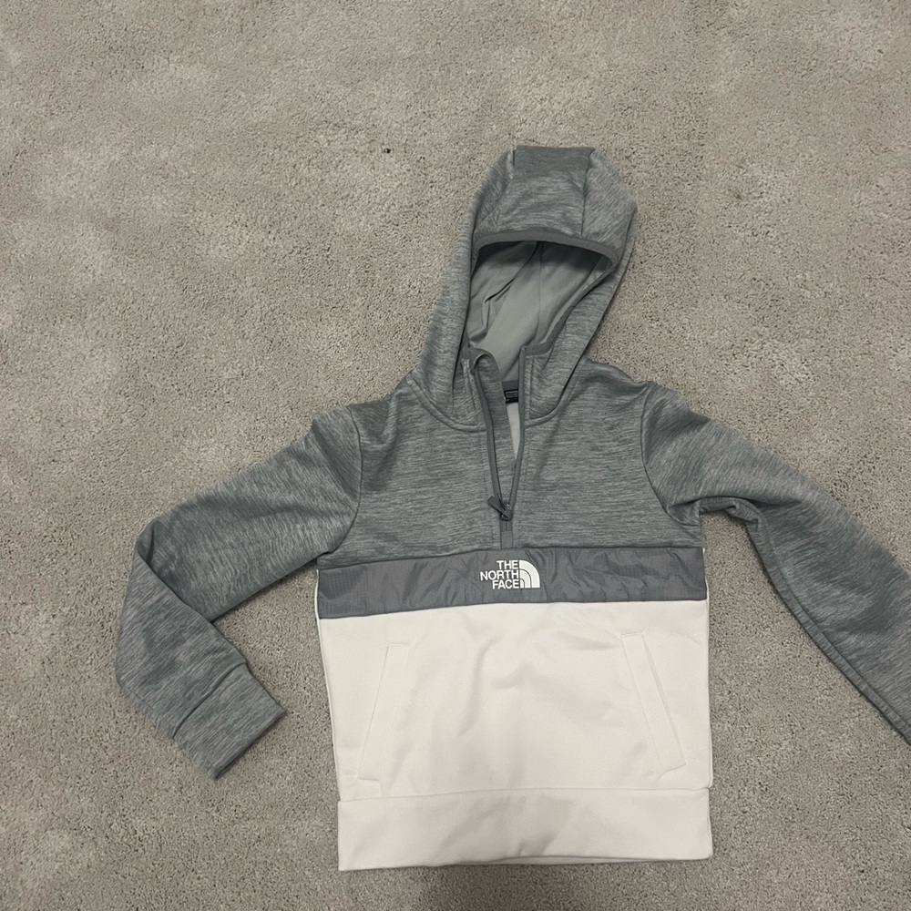The North Face Kids Gray and white Hoodie